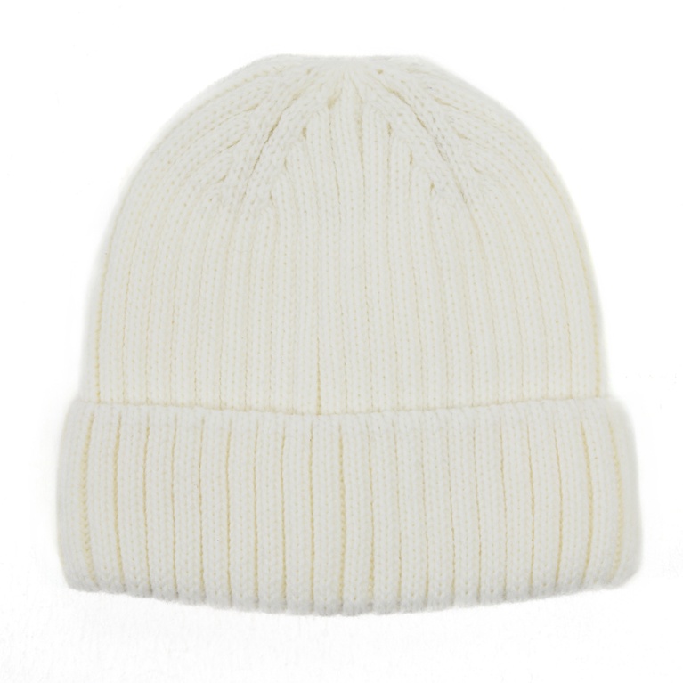 Rib-knit beanie "Docker junior" Off white